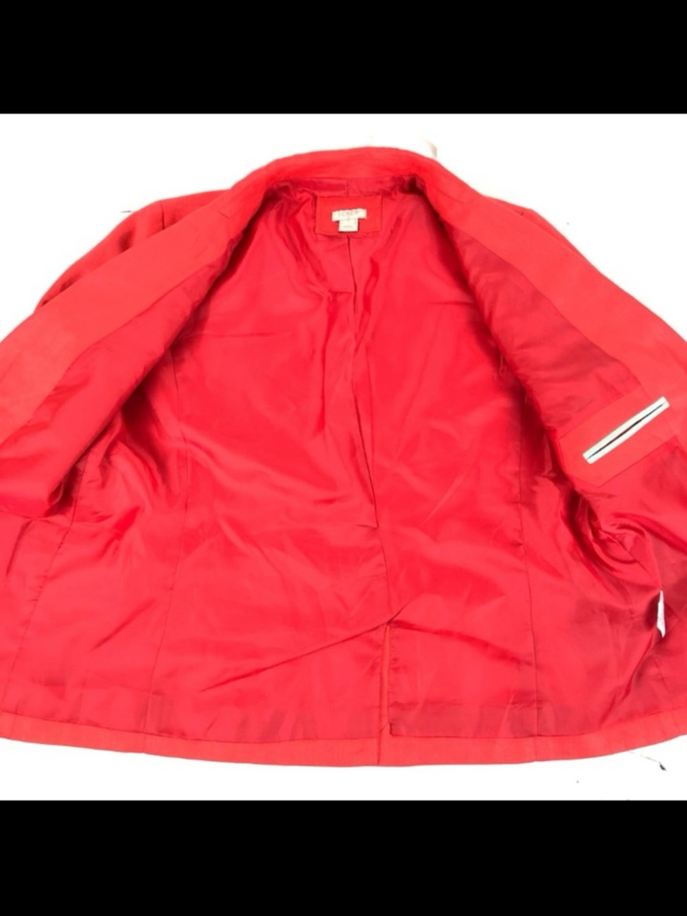 J. Crew Bright Red Women's Linen Blazer - Picture 9 of 11